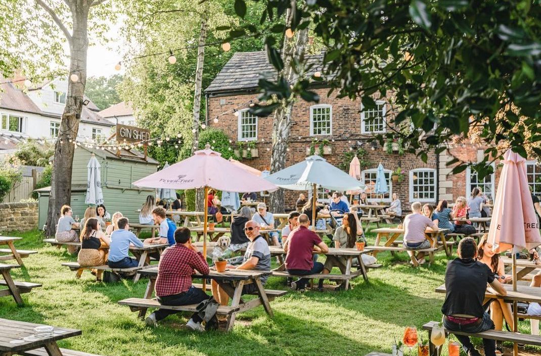 Beer garden at The Mustard Pot.