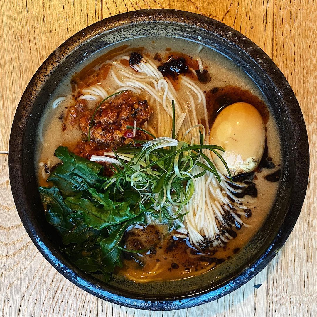 Ramen dish from House of Fu with chicken and shittake broth
