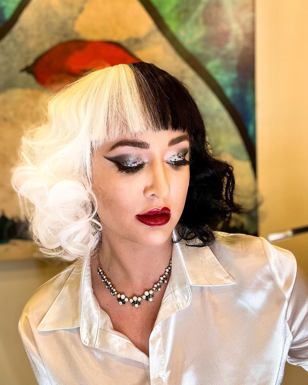 Cruella costume inspired by Emma Stone