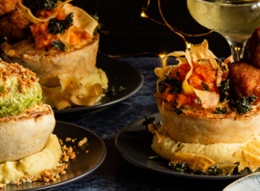 a selection of pies on the Pieminister Bottomless Festive Feast