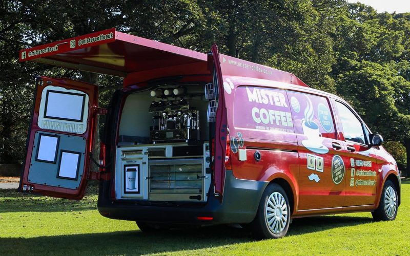 coffee van on grass