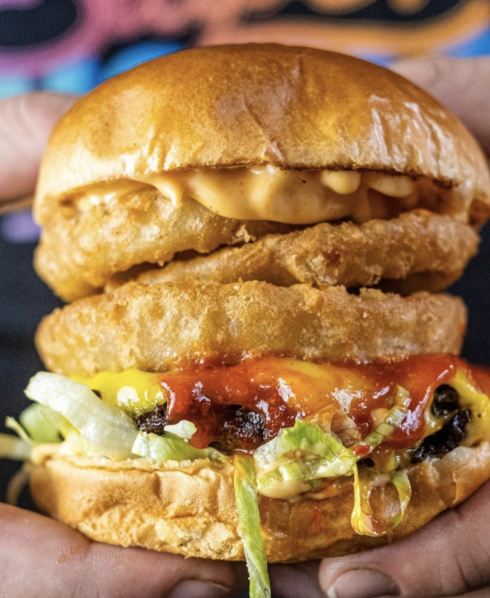 Vegan Hey Hot Stuff Burger from Slap and Pickles at Beer Hawk