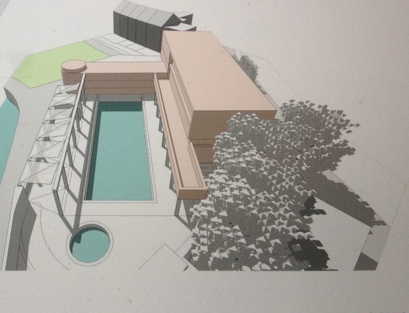 drawn up plans of swimming pool