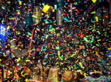 Confetti at NYE in Leeds