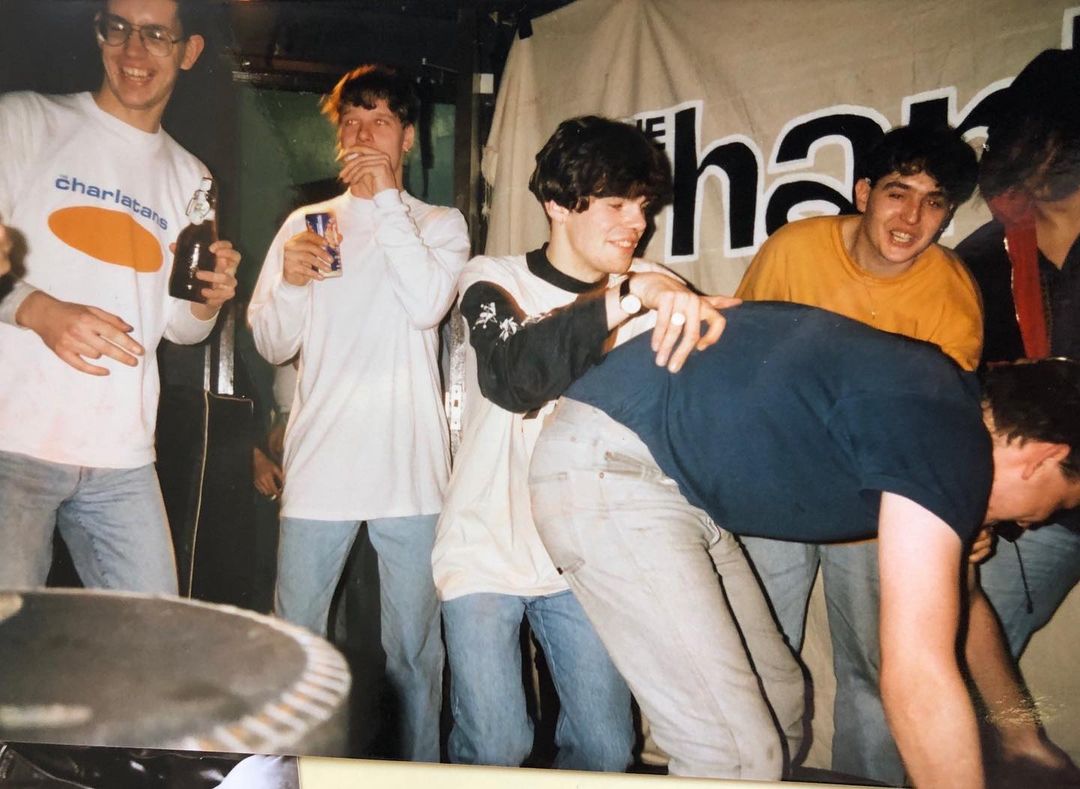 Old photo of The Charlatans band.