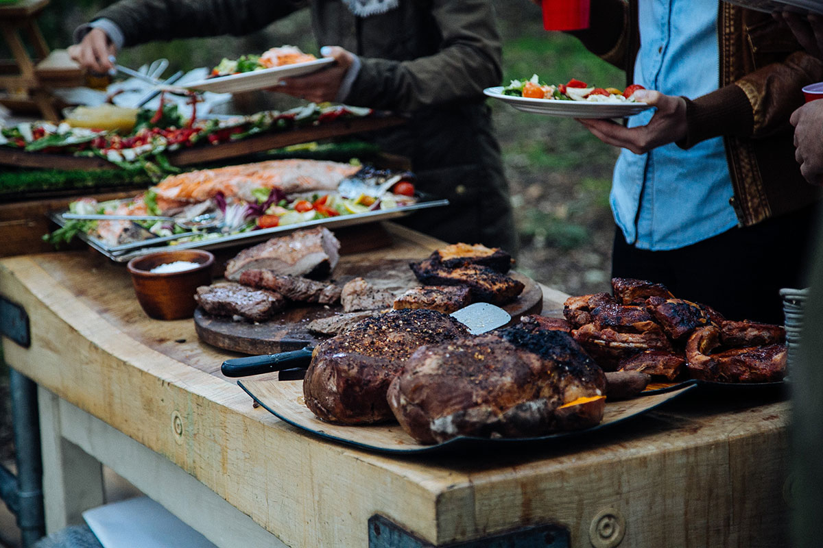 A BBQ at A Place in the Pines. 