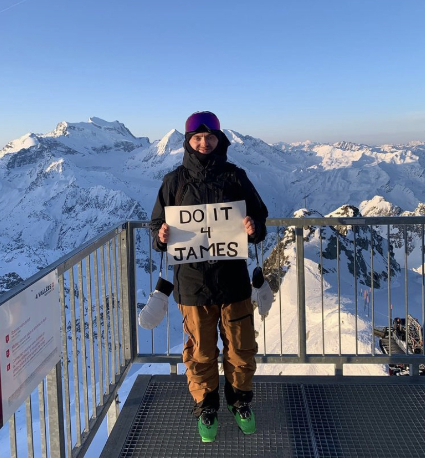 Joe Braham before his ski tour from Verbier to Mount Fort. 