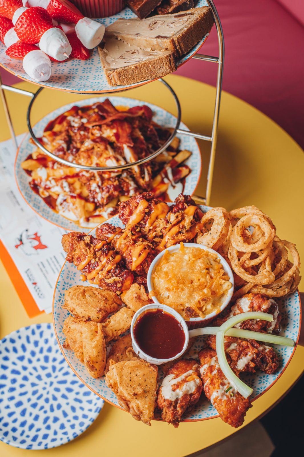 plate of fried chicken.