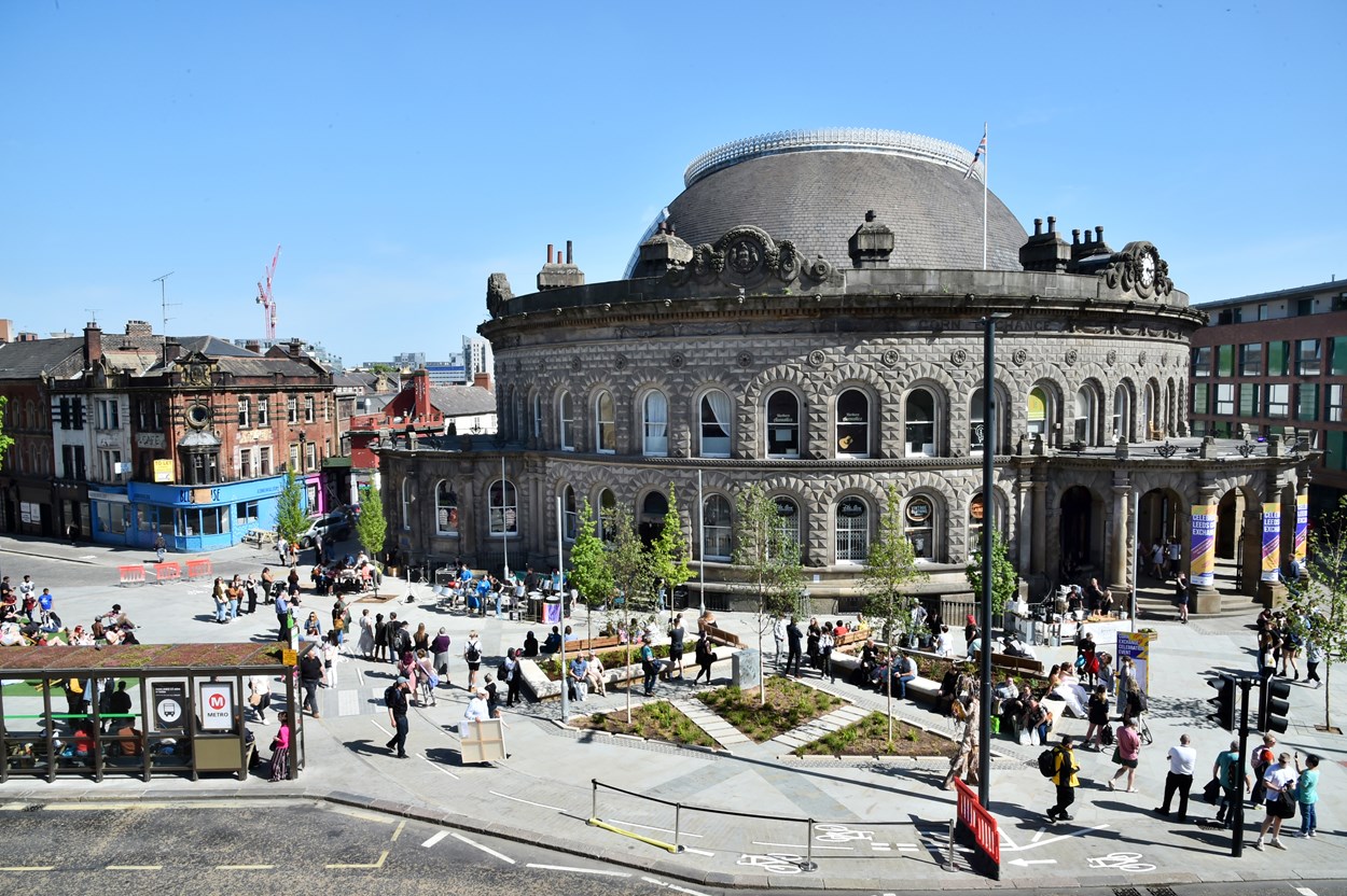 aerial view of Corn Exchange.