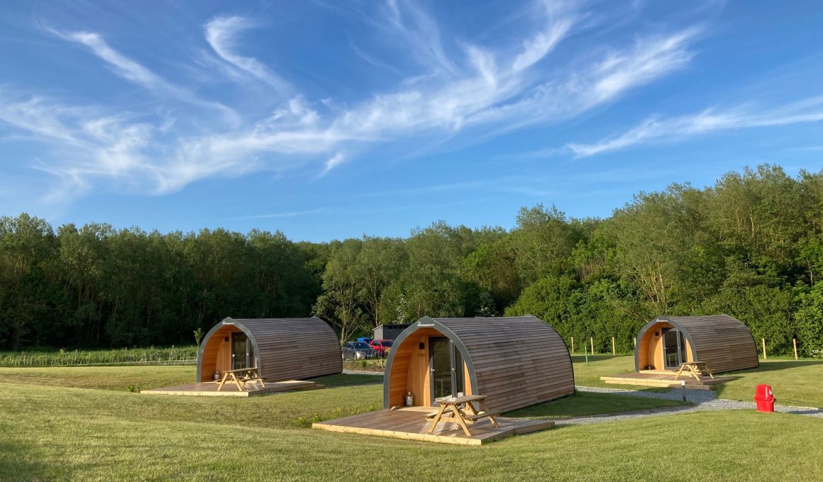 The glamping pods