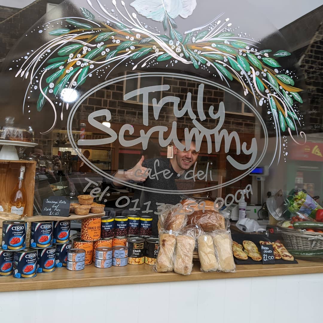 The window display at the front of Truly Scrummy. 