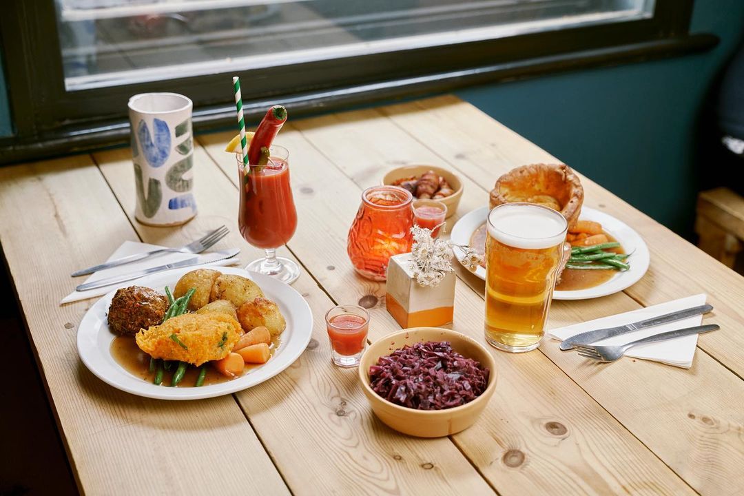 An array of food and drinks served at The Brunswick.