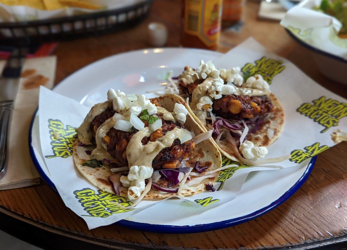 tacos on a plate.