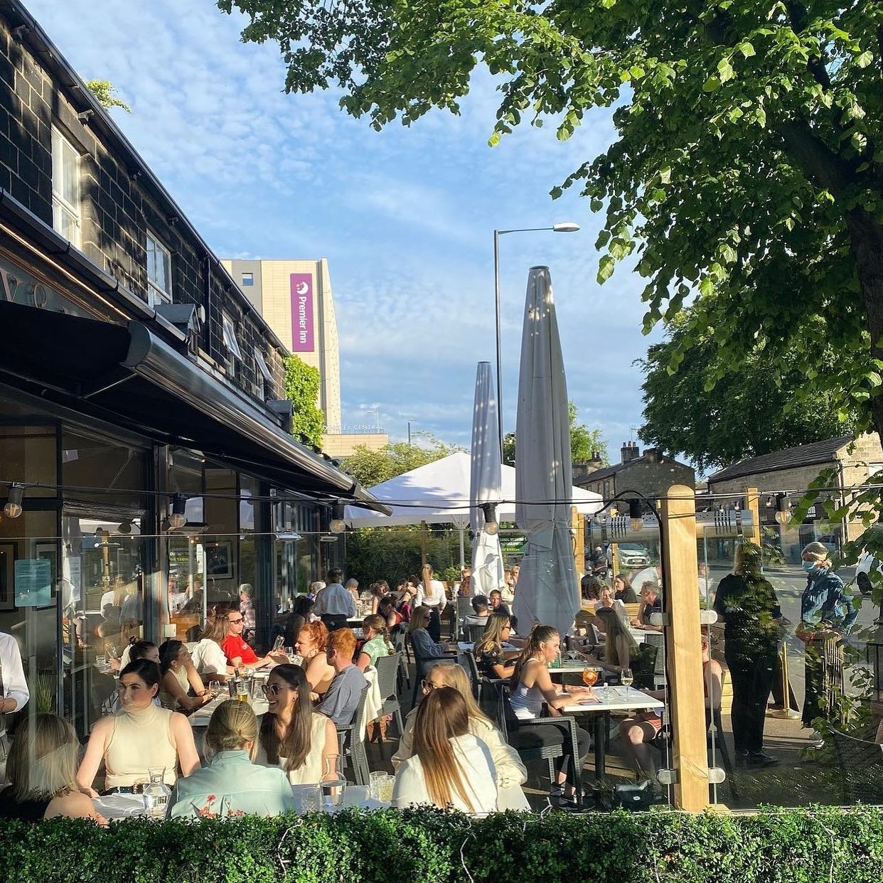 The outdoor terrace at Heaney & Mill. 