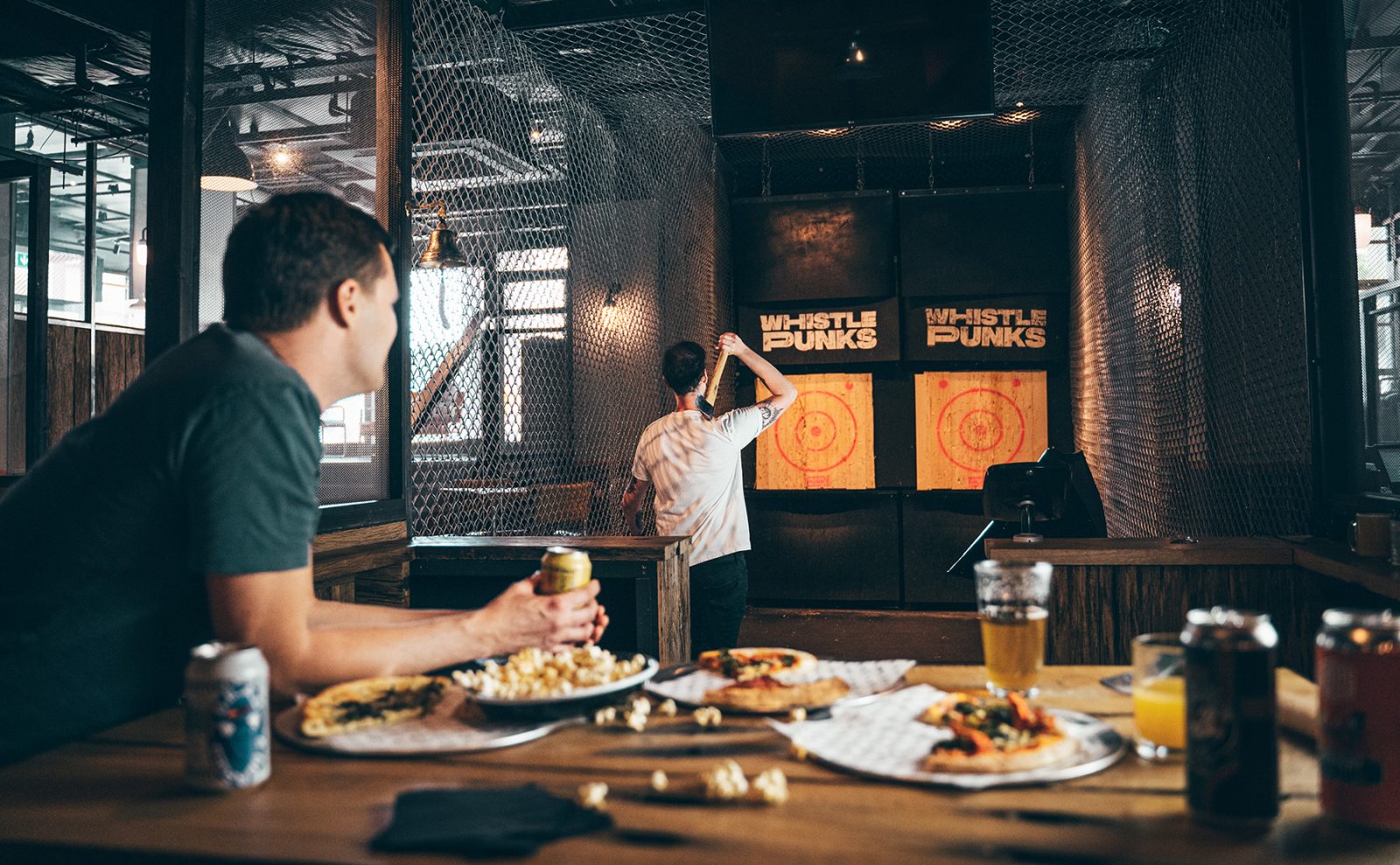 Axe-throwing at bottomless brunch.