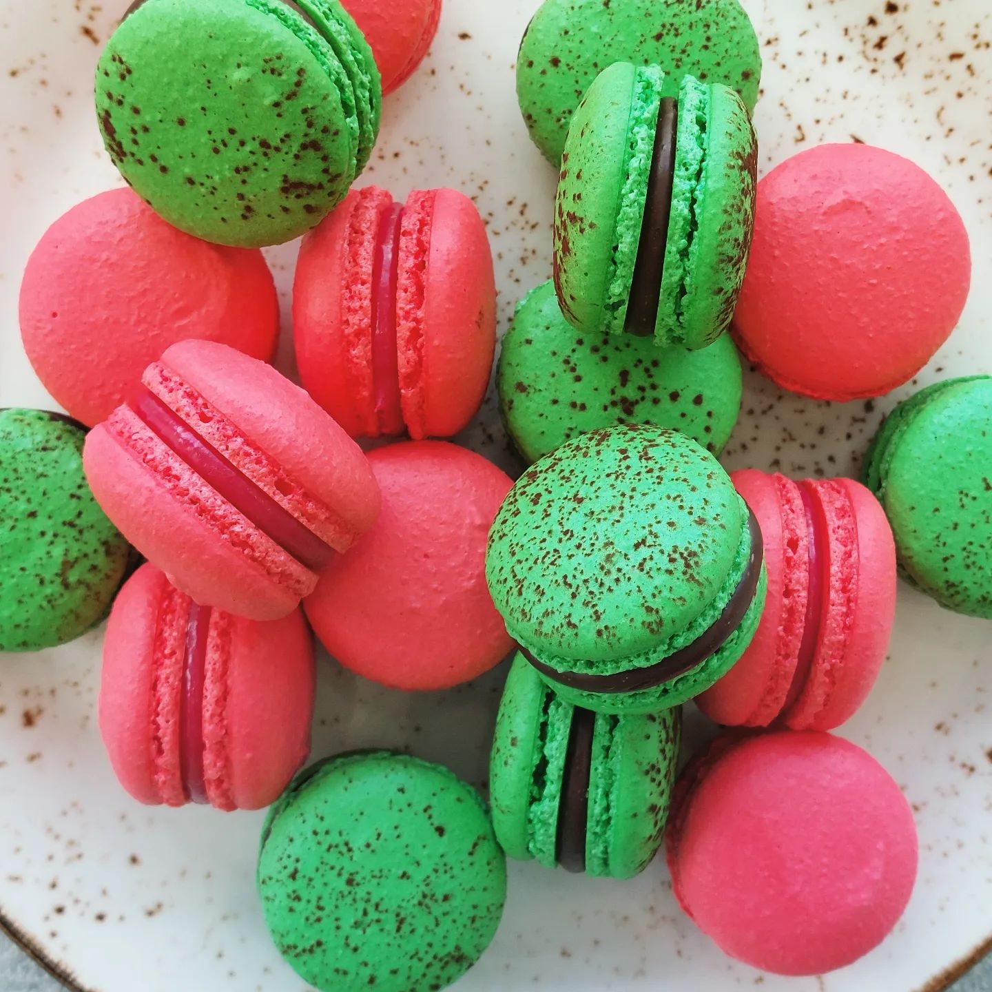 Brightly coloured macarons from the Pudding Lab in Boston Spa. 