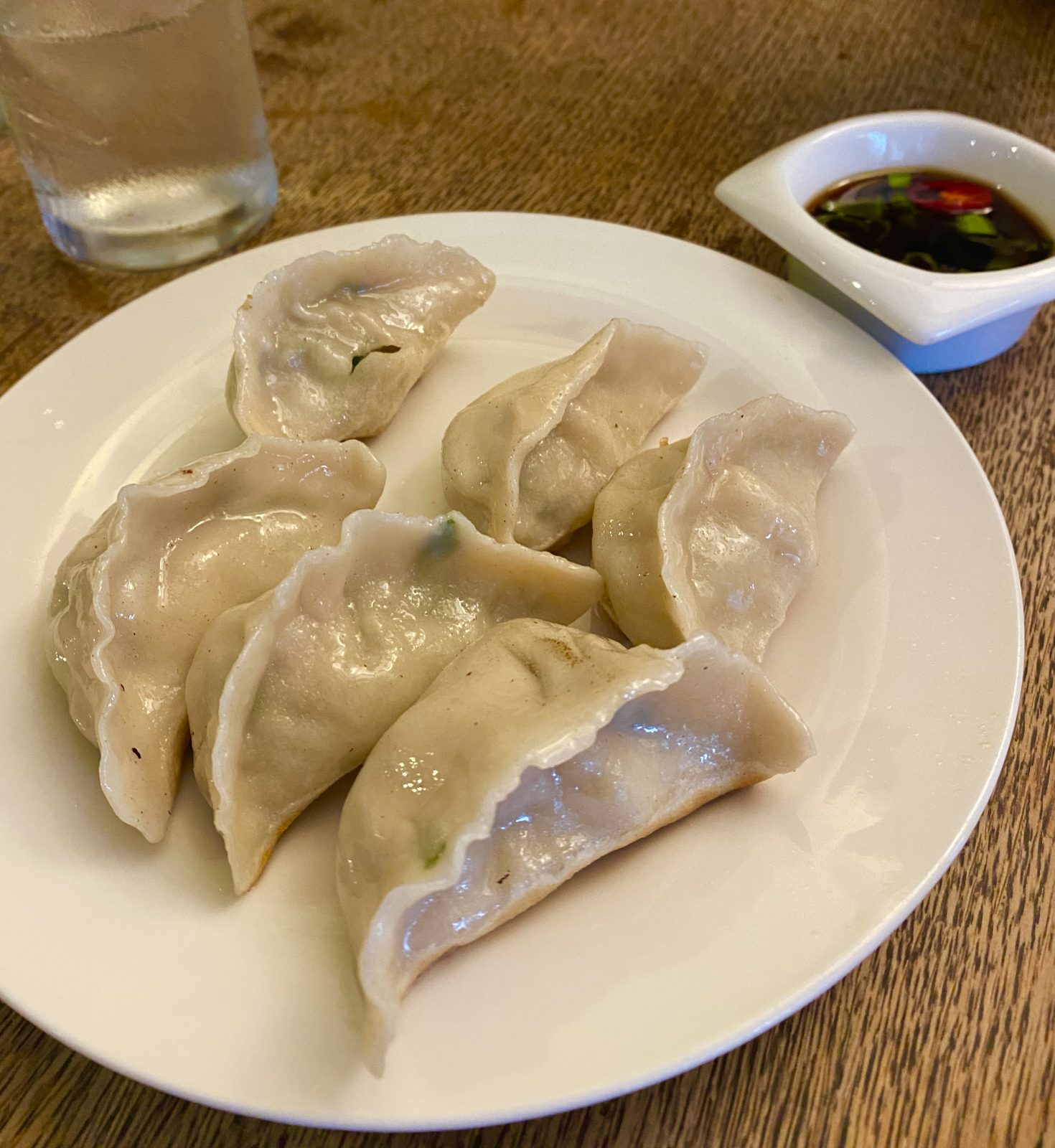 Pan-friend Prawn Dumplings from Wens in Leeds.