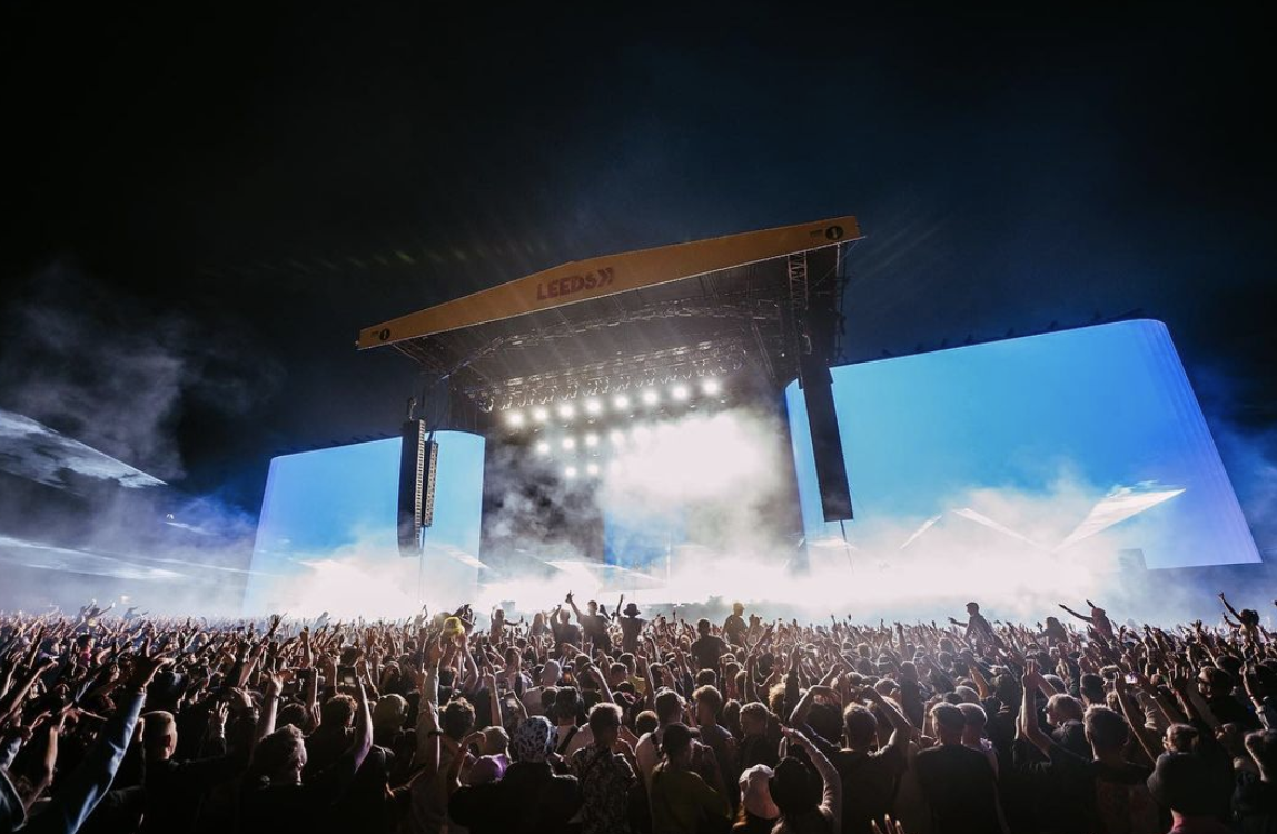 The main stage at Leeds Fest. 