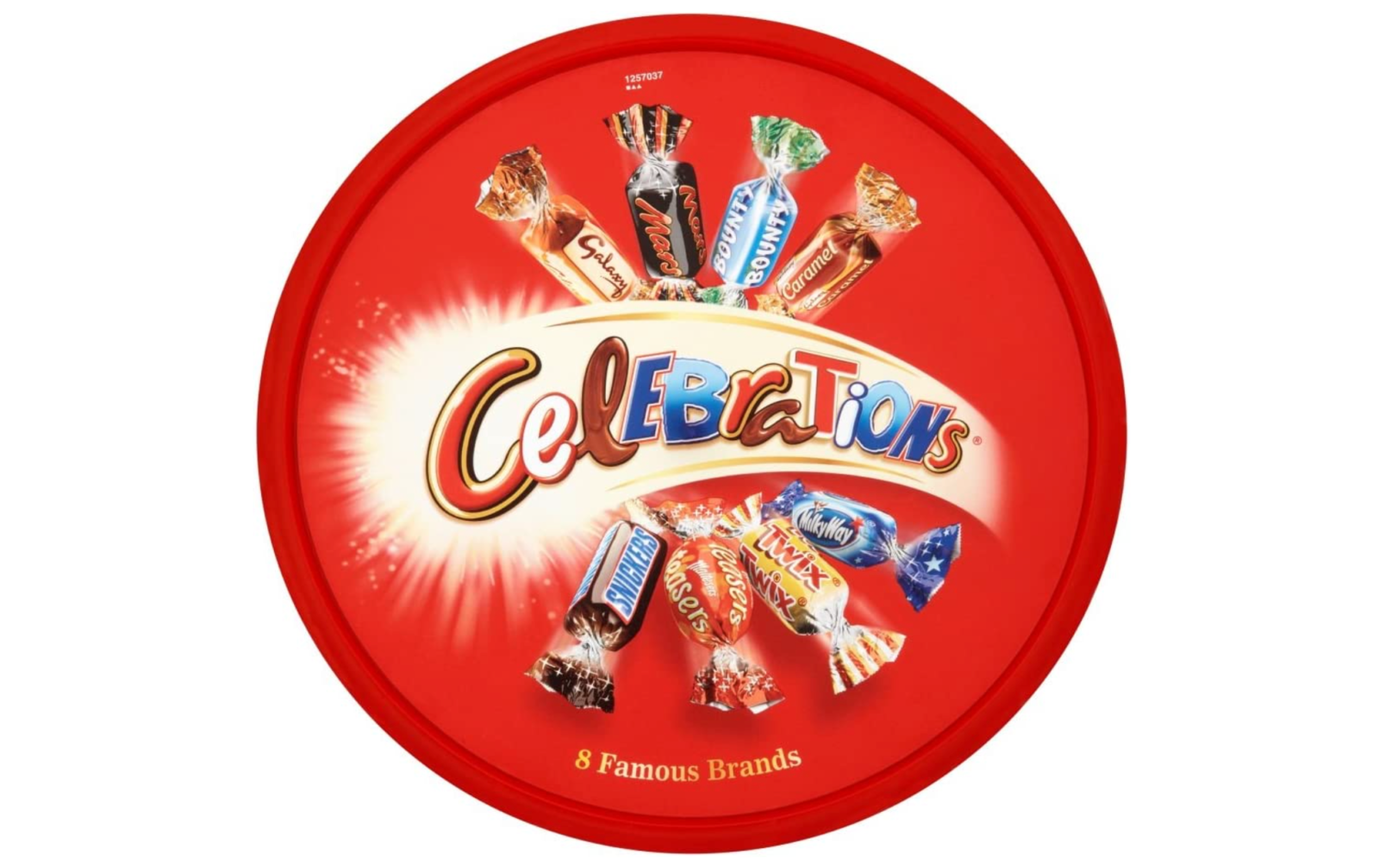 A tub of celebrations including a bounty.