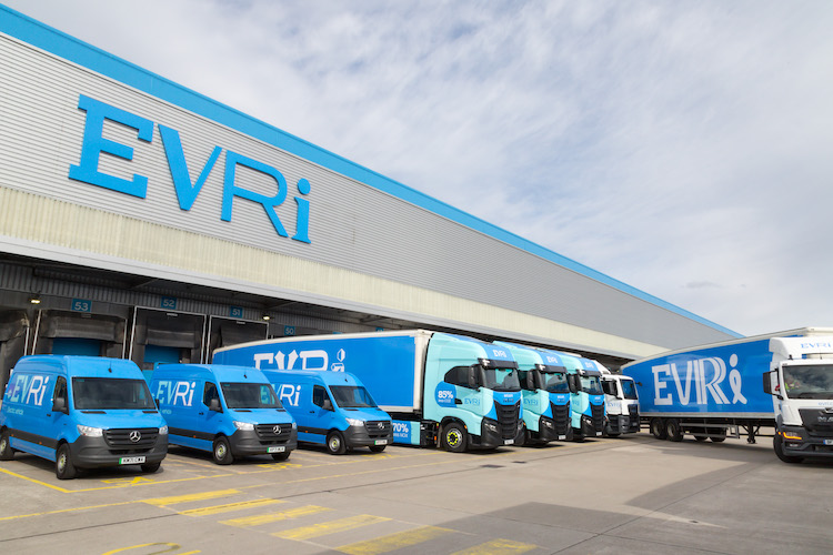 Evri delivery trucks. 