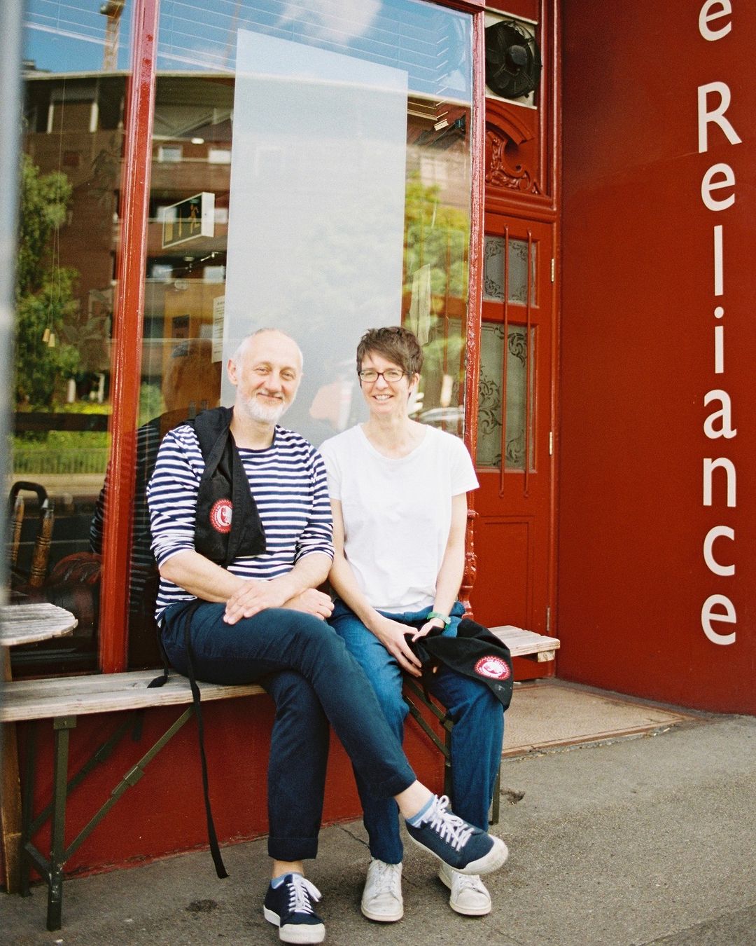 Owners of The Reliance sat outside the venue. 