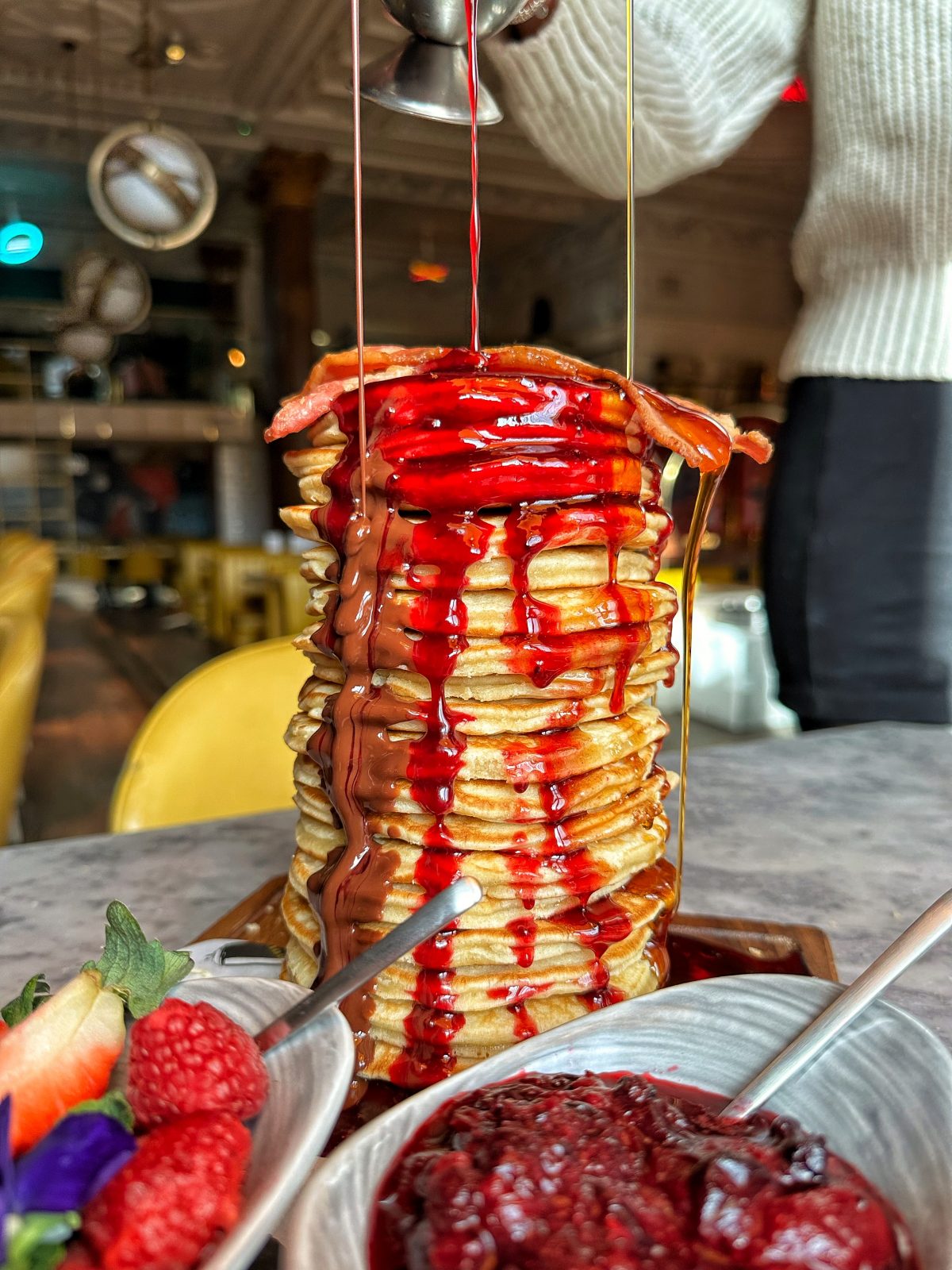 A stack of pancakes from Neighbourhood. 