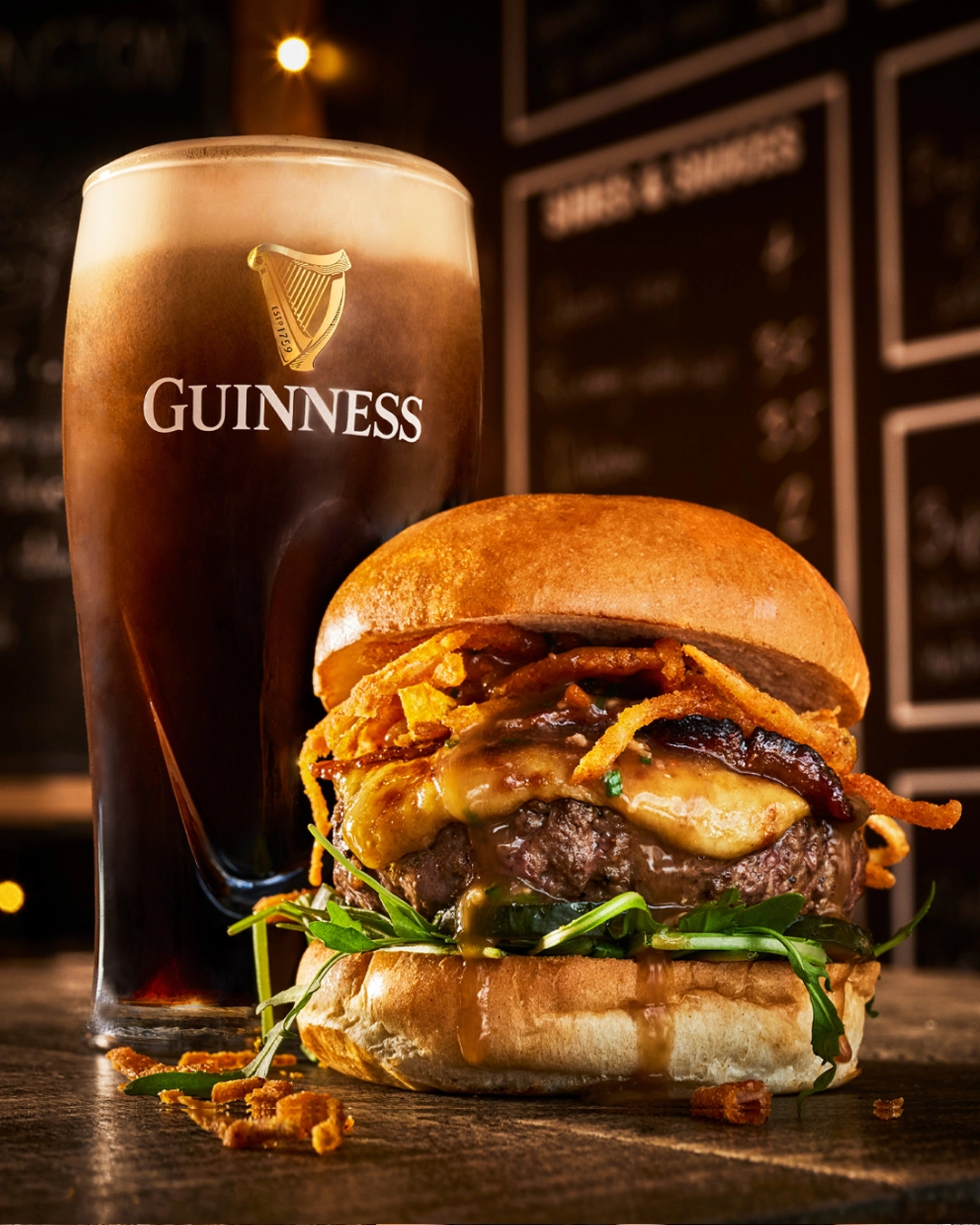 The Guinness fondue burger from Honest Burgers. 