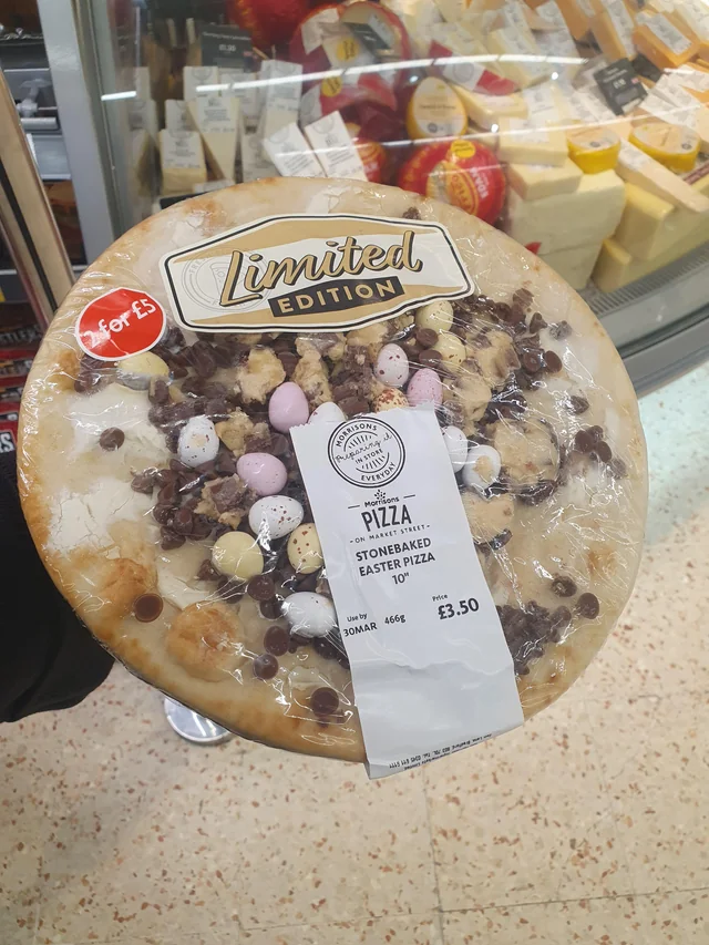 Morrisons Easter pizza.