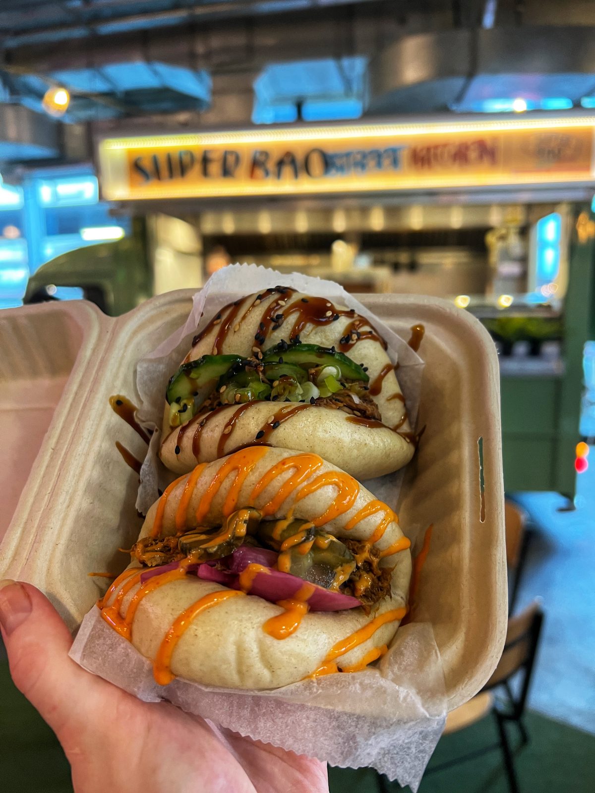 two bao buns.