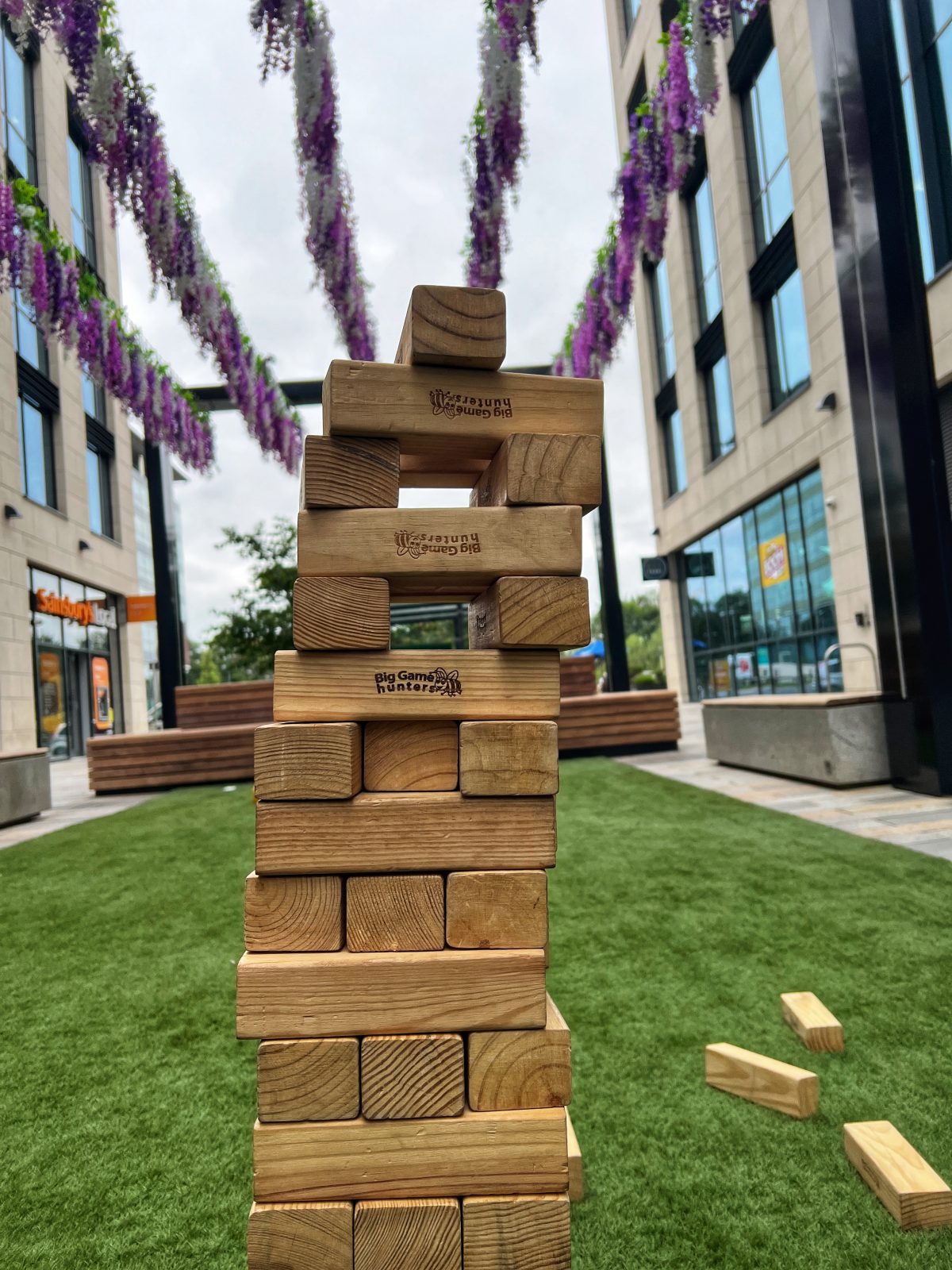 jenga stack.