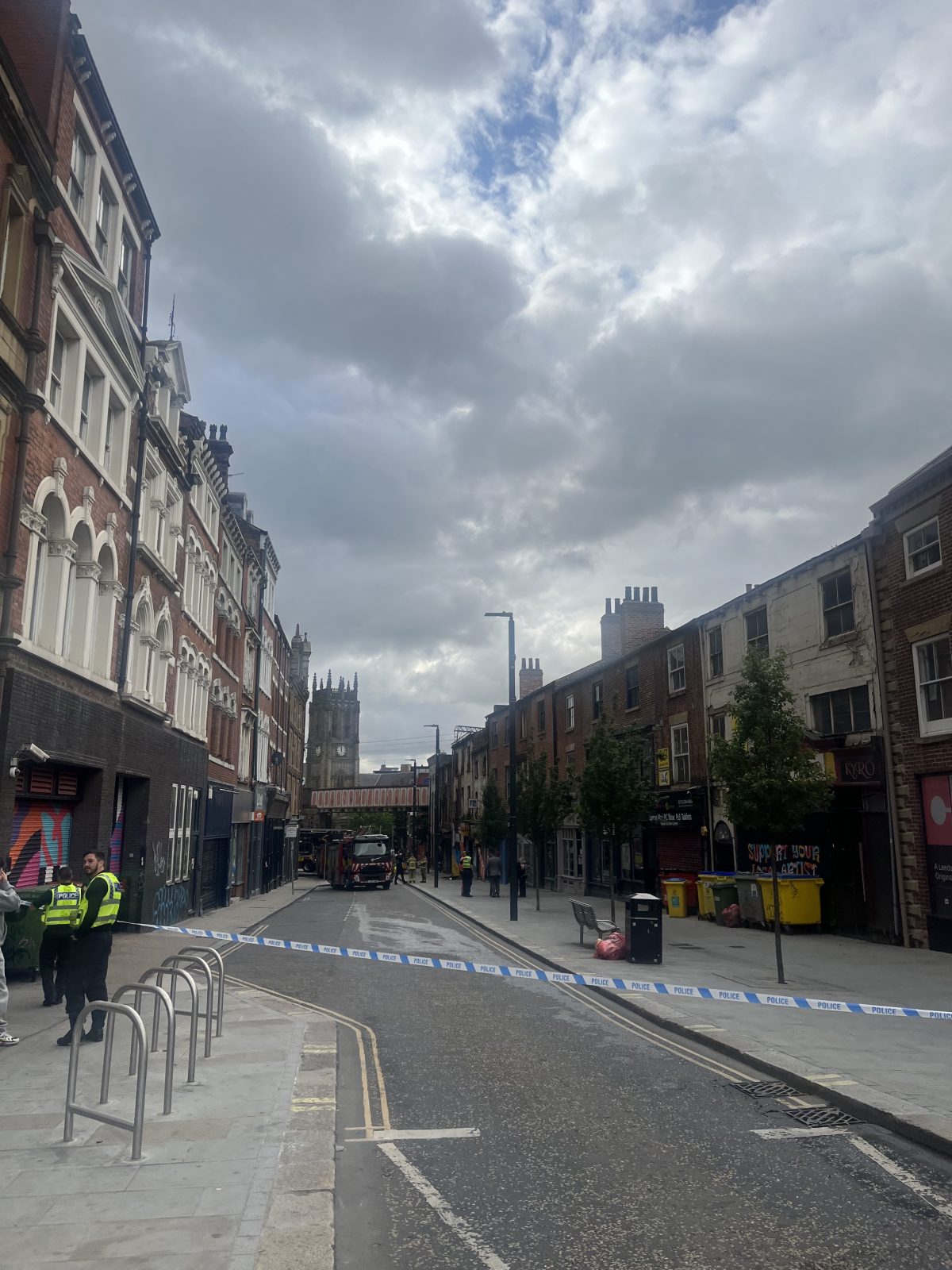 Fire on Kirkgate Leeds.