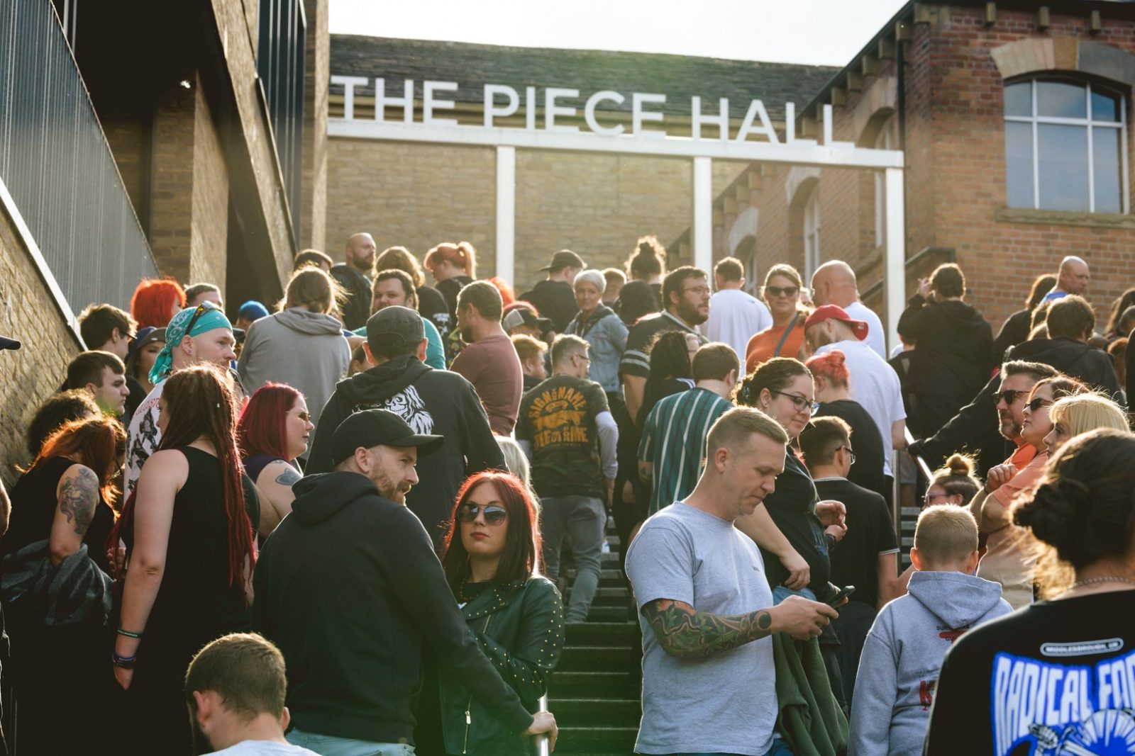 The entrance of The Piece Hall in Halifax. 