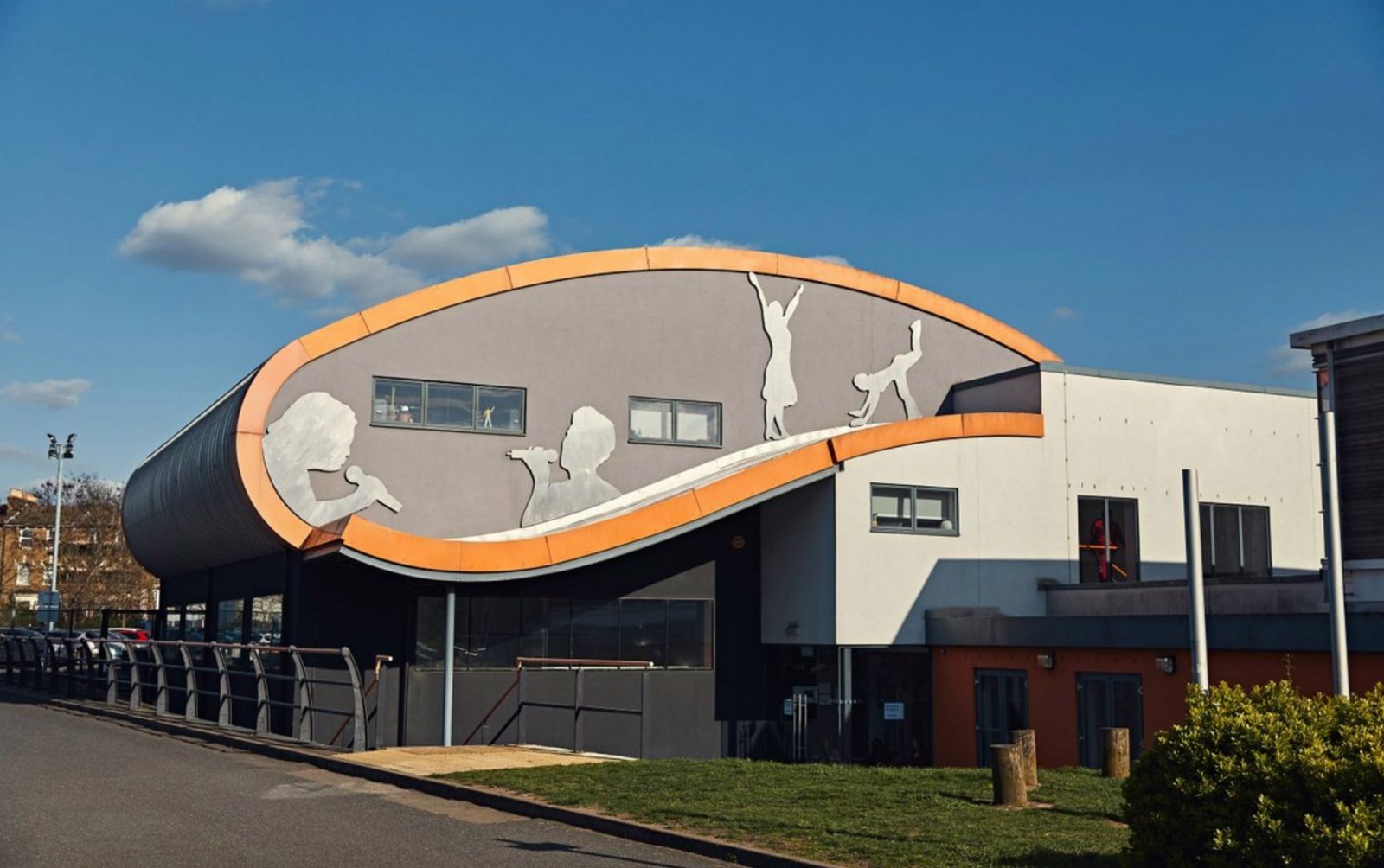 The exterior of The Brit School in London. 