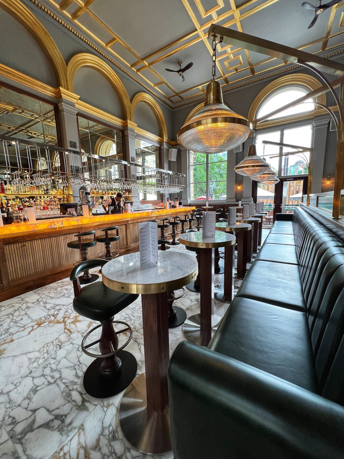 The bar inside Restaurant Bar & Grill.