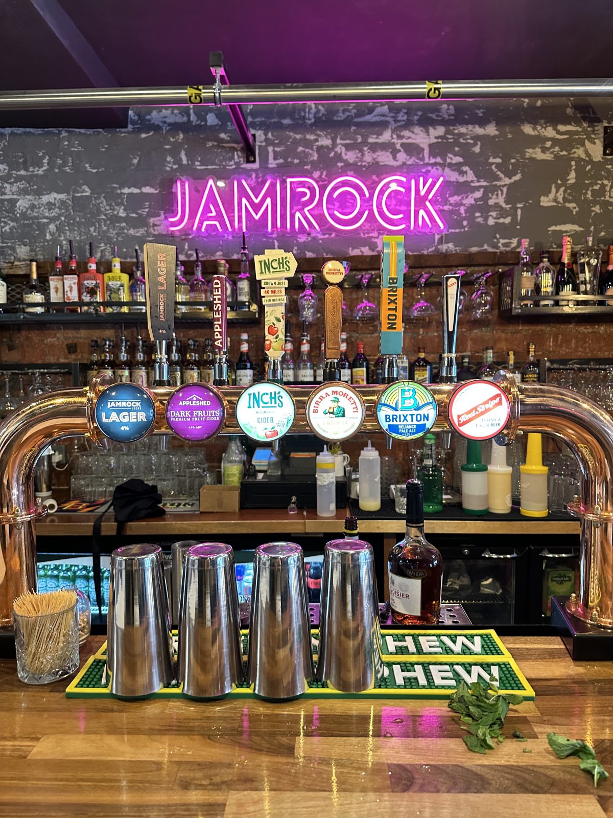 The bar in Jamrock in Leeds. 