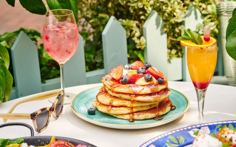 A stack of pancakes from Bill's.