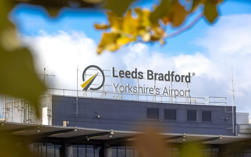 The outside of Leeds Bradford Airport. 