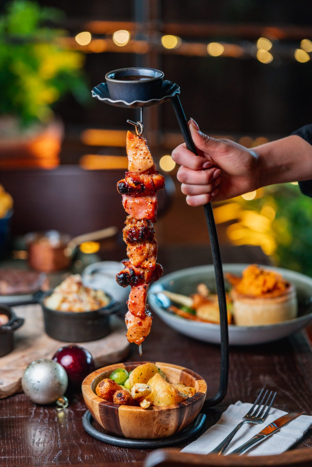 A hanging Turkey kebab from The Botanist. 
