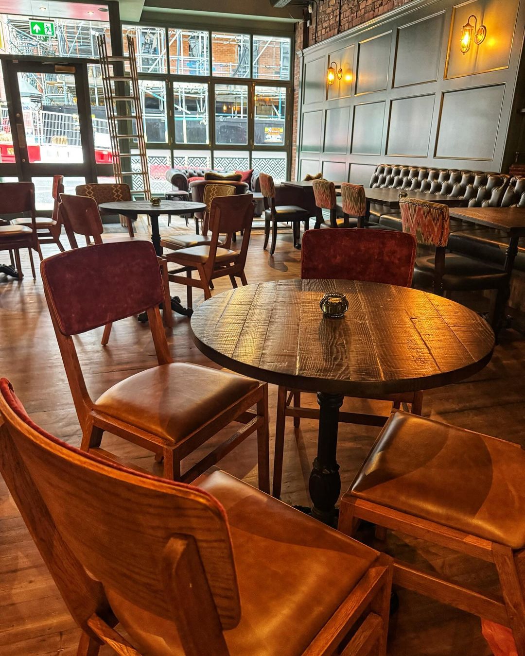 Chairs and tables in The Social. 