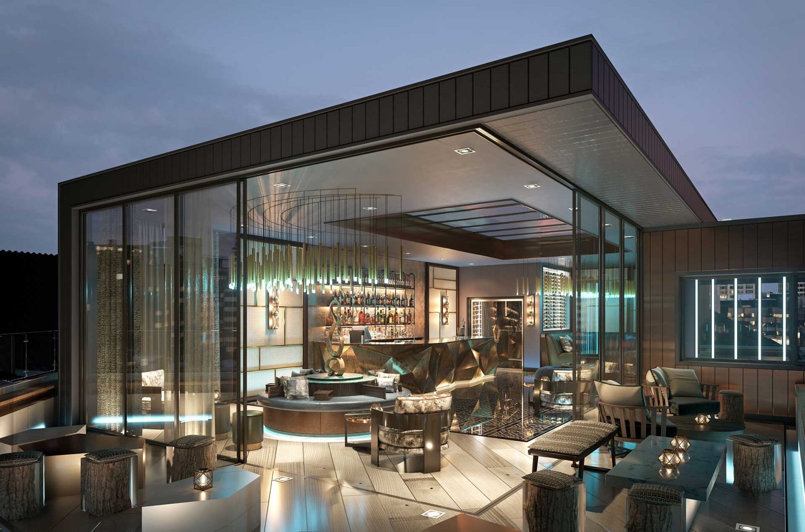 The proposed rooftop champagne bar. Credit: 42 The Calls