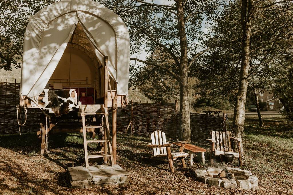 Pondenrosa is a staycation in Yorkshire where you can stay overnight in a wagon. Credit: Canopy and Stars