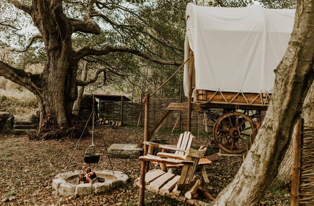 Pondenrosa is a staycation in Yorkshire where you can stay overnight in a wagon. Credit: Canopy and Stars