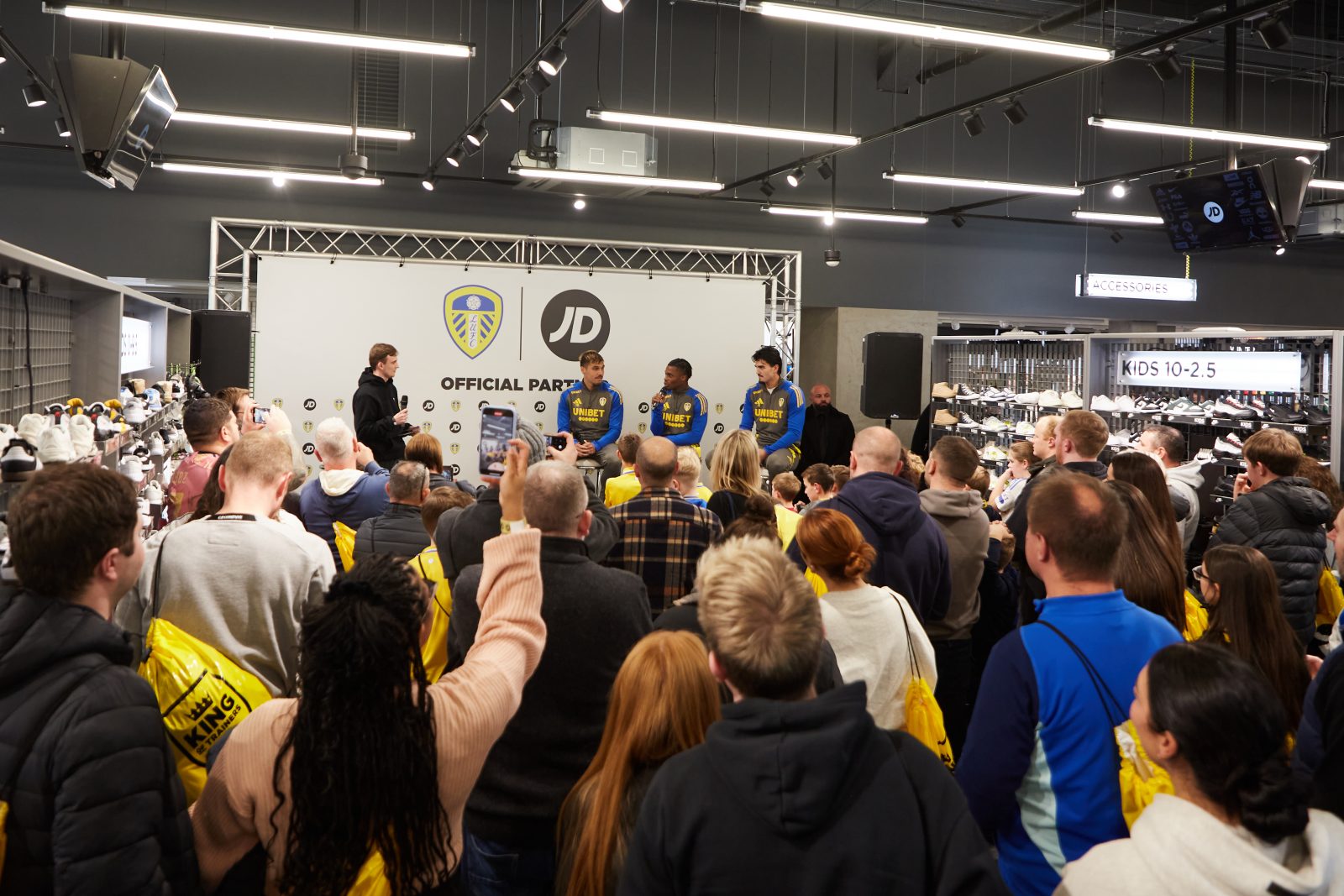 Leeds United players attended a huge launch event for JD at White Rose. Credit: Supplied