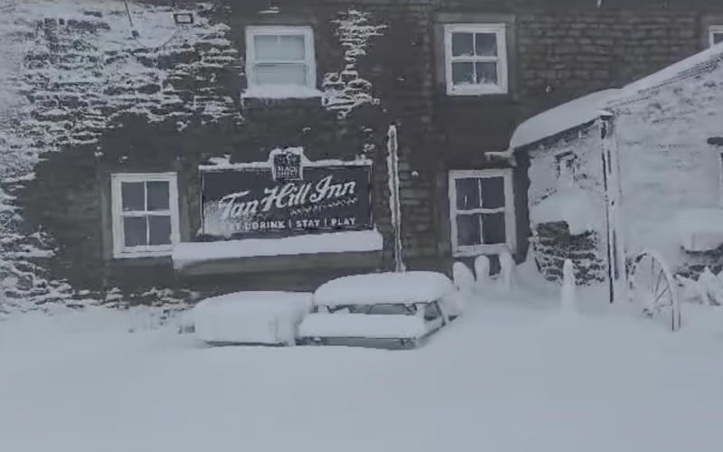 23 punters got snowed-in at Britain's highest pub - and things got a bit weird. Credit: Facebook, Tan Hill Inn