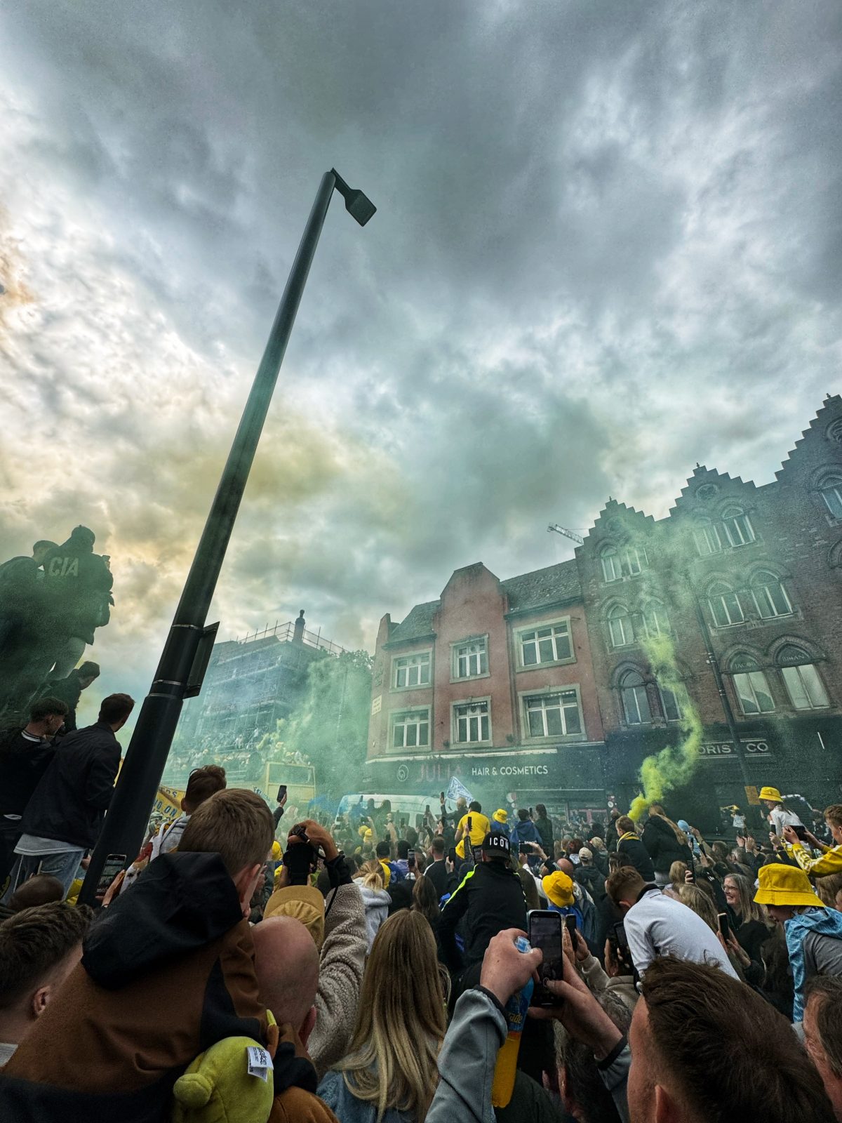 Scenes at the Leeds United parade on Monday