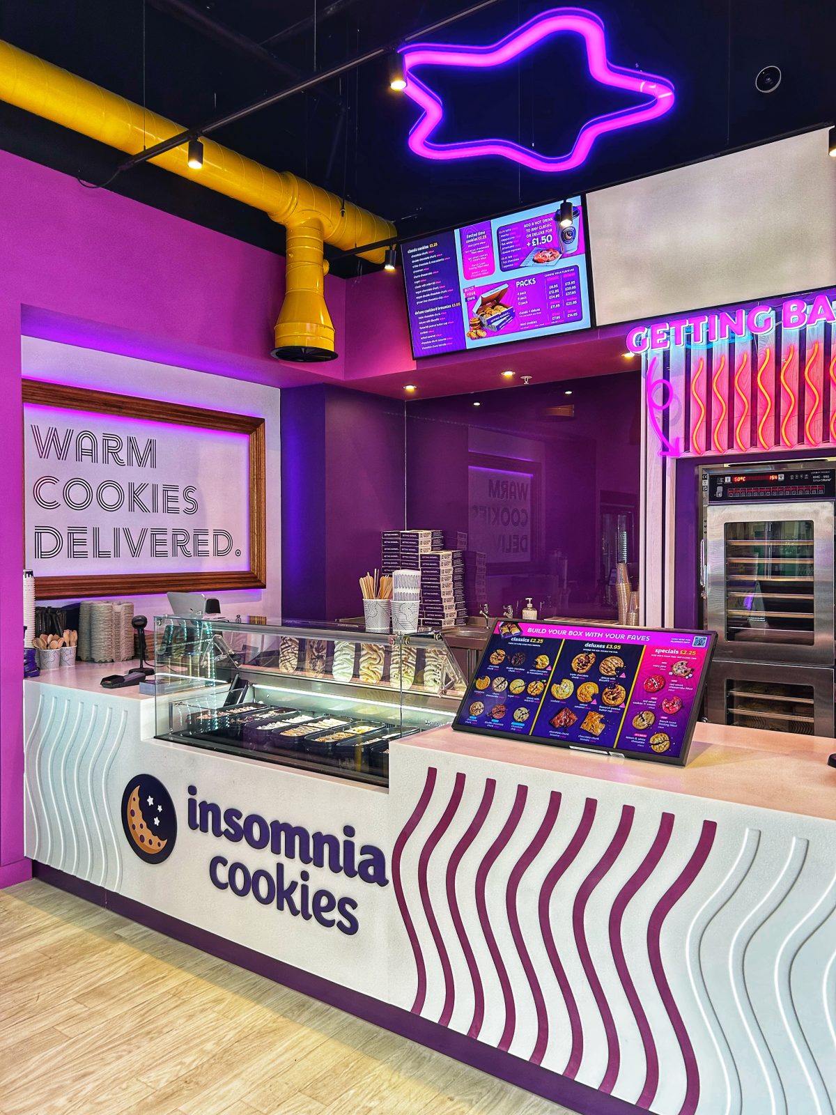 Inside the new Insomnia Cookies in Leeds. Credit: The Hoot Leeds