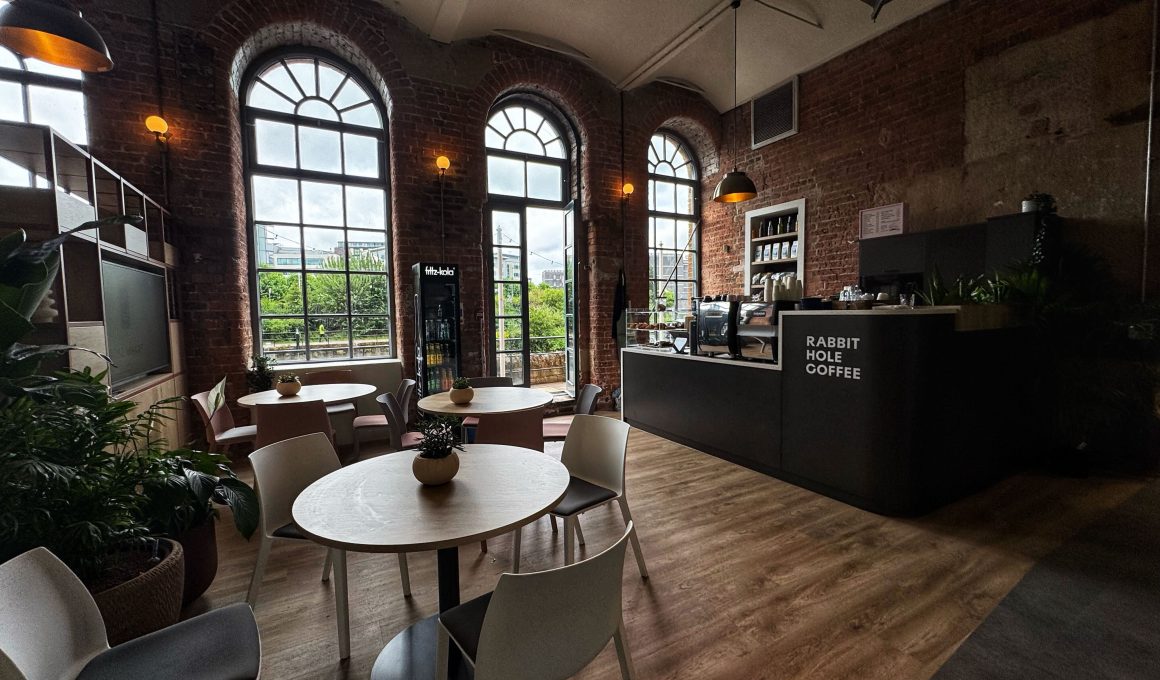 Rabbit Hole Coffee has opened a new waterside cafe at Rose Wharf in Leeds