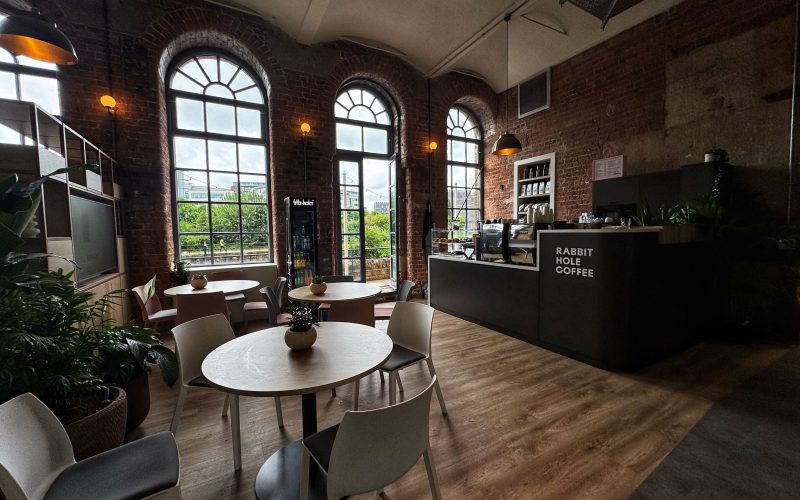 Rabbit Hole Coffee has opened a new waterside cafe at Rose Wharf in Leeds