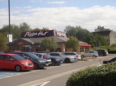 Outside a Pizza Hut