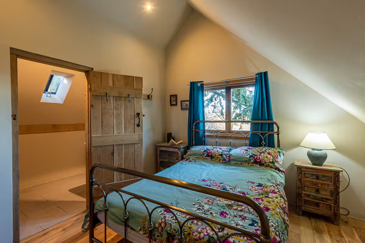 Inside the converted barn loft apartment situated in Azerley, North Yorkshire / Credits: Airbnb (via Supplied)